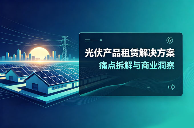 光伏产品租赁全场景解决方案、核心痛点与深度行业洞察